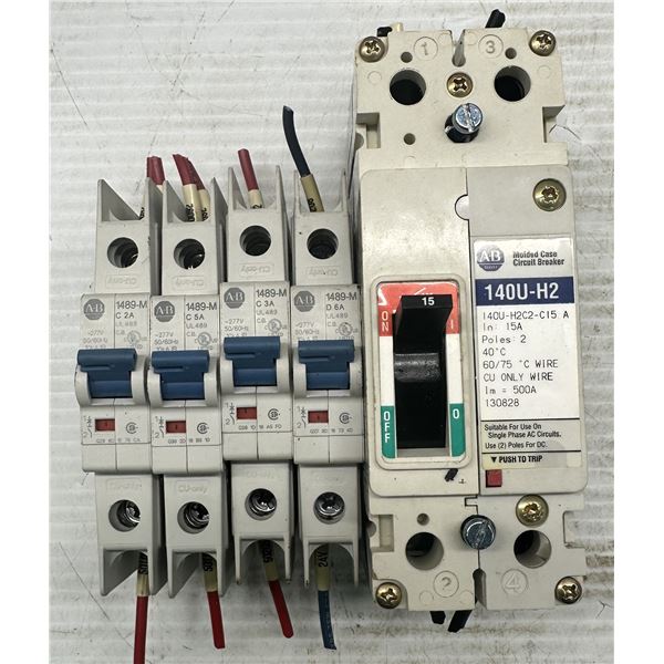 Lot of Misc. Allen Bradley Circuit Breakers as Pictured