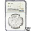 1887 Morgan Silver Dollar NGC MS64