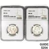 Image 1 : 1944-S [2] Washington Silver Quarter NGC MS66