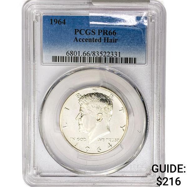1964 Kennedy Half Dollar PCGS PR66 Accented Hair