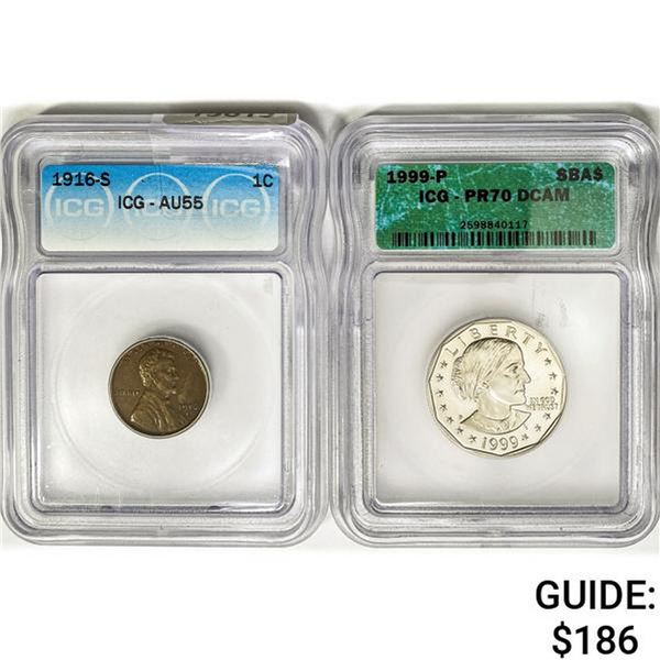 1916&1999 1 SBA, 1 1C ICG AU/PR