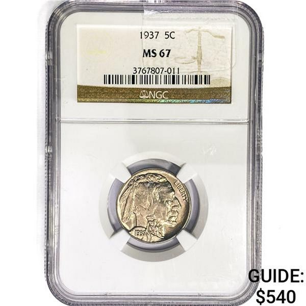 1937 Buffalo Nickel NGC MS67
