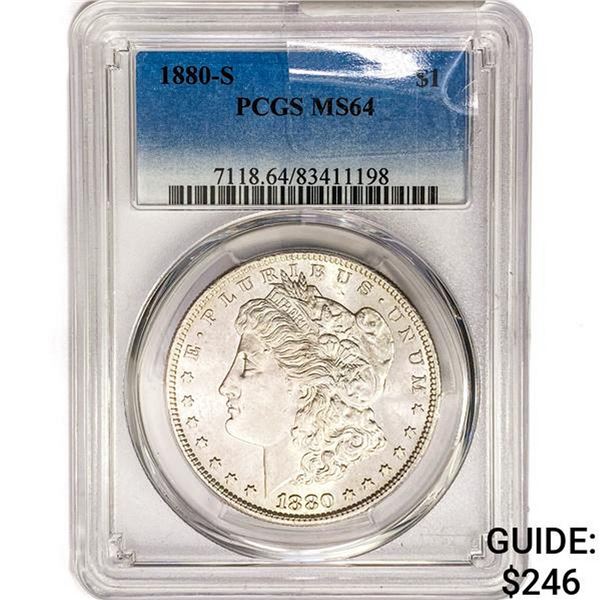 1880-S Morgan Silver Dollar PCGS MS64