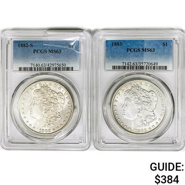 1882-1883 Morgan Silver Dollar PCGS MS63