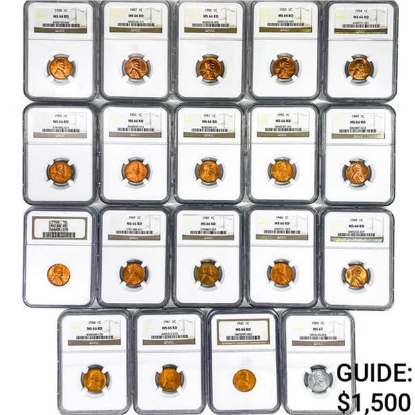 1941-1958 [19] Wheat Cent NGC MS66/67 RD
