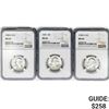 Image 1 : 1950&1958 [3] Washington Silver Quarter NGC MS66