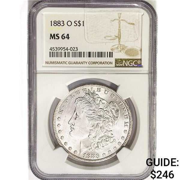 1883-O Morgan Silver Dollar NGC MS64