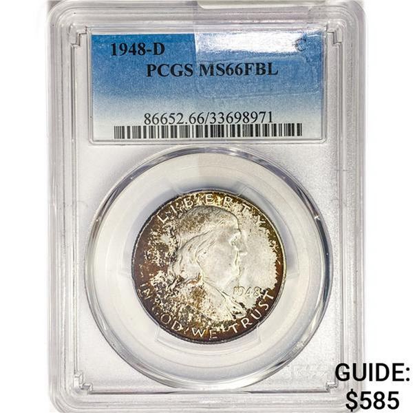 1948-D Franklin Half Dollar PCGS MS66 FBL