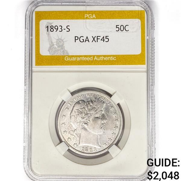 1893-S Barber Half Dollar PGA XF45