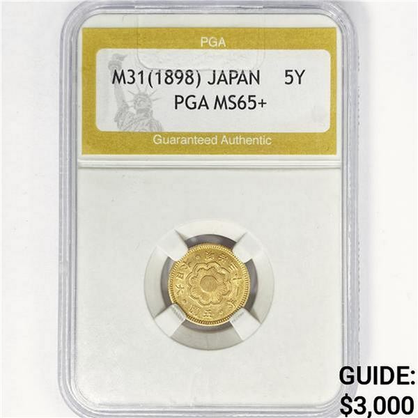 M31 [1898] 5 Yen Japan Gold PGA MS65+