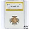 Image 1 : 1875 Indian Head Cent PGA MS63+ RED