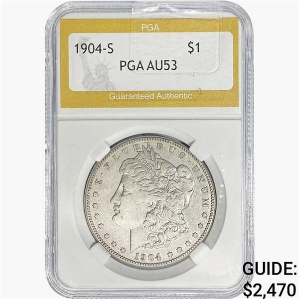 1904-S Morgan Silver Dollar PGA AU53