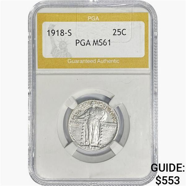 1918-S Standing Liberty Quarter PGA MS61