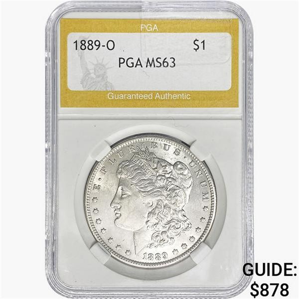 1889-O Morgan Silver Dollar PGA MS63