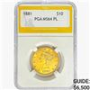 Image 1 : 1881 $10 Gold Eagle PGA MS64 PL