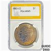 Image 1 : 1883-CC Morgan Silver Dollar PGA MS65