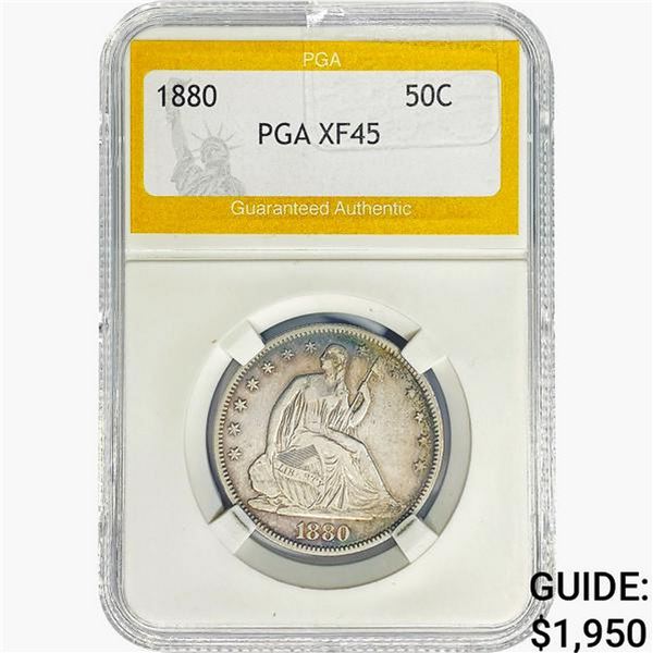1880 Seated Liberty Half Dollar PGA XF45