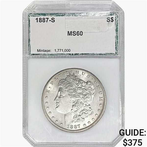 1887-S Morgan Silver Dollar PCI MS60