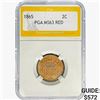 Image 1 : 1865 Two Cent Piece PGA MS63 RED