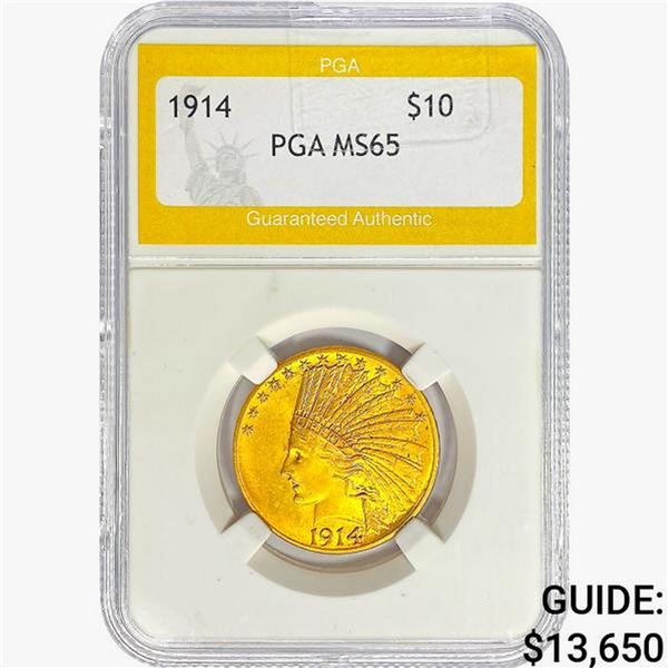 1914 $10 Gold Eagle PGA MS65