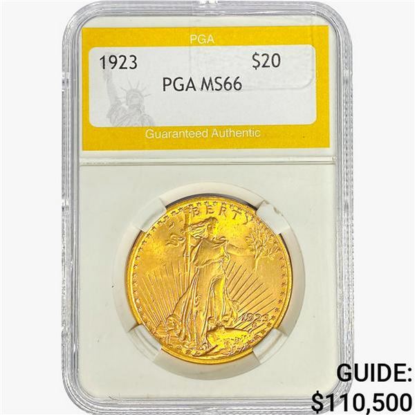 1923 $20 Gold Double Eagle PGA MS66