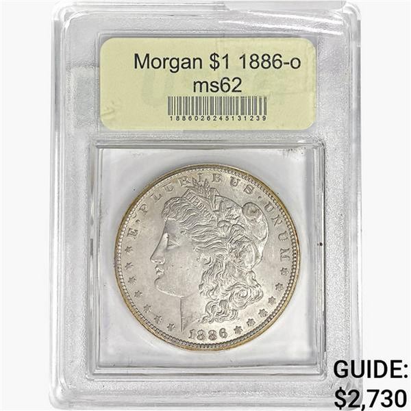 1886-O Morgan Silver Dollar USCG MS62