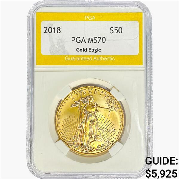 2018 American 1oz. Gold $50 Eagle PGA MS70