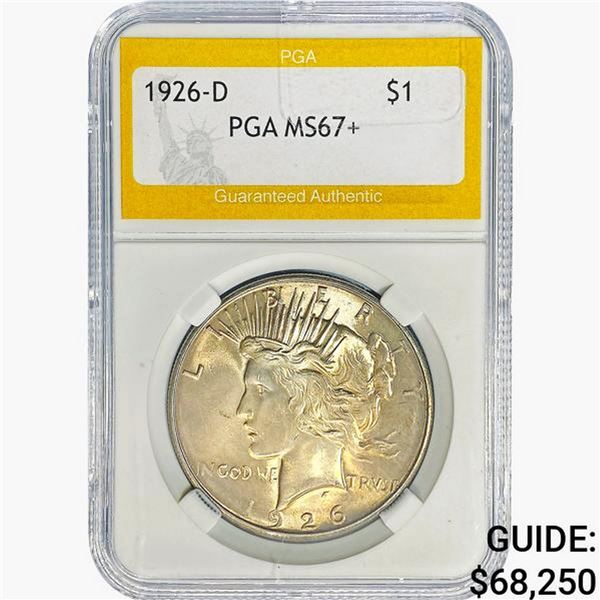 1926-D Silver Peace Dollar PGA MS67+