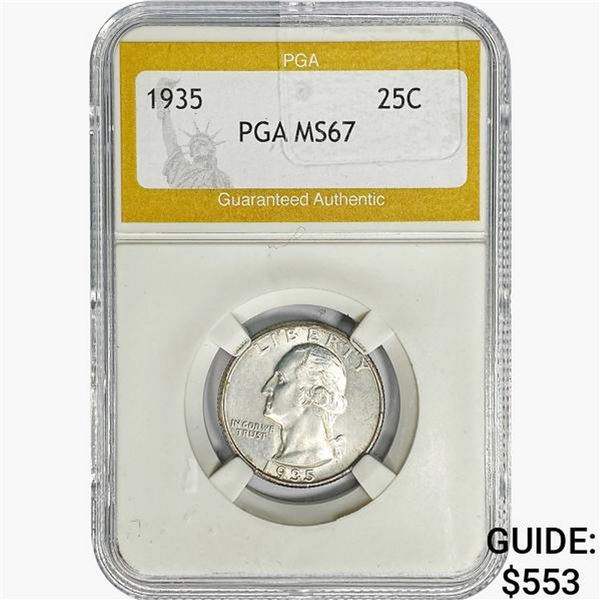 1935 Washington Silver Quarter PGA MS67