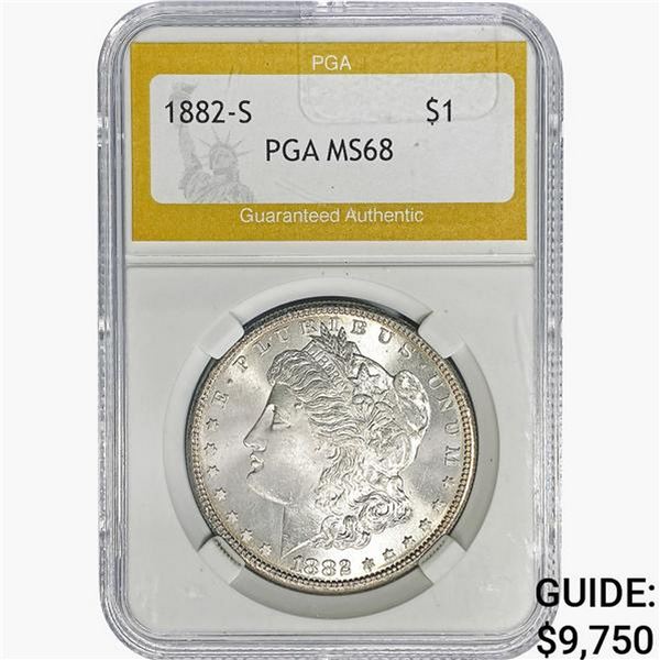 1882-S Morgan Silver Dollar PGA MS68