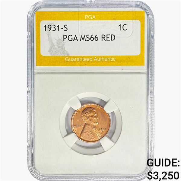 1931-S Wheat Cent PGA MS66 RED
