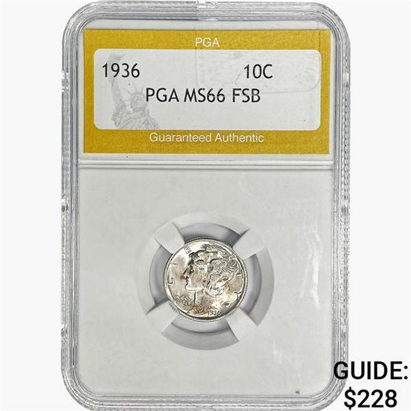 1936 Mercury Silver Dime PGA MS66 FSB