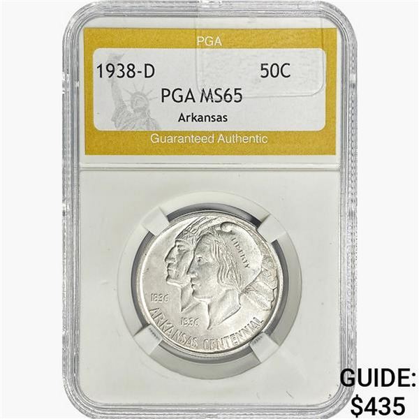 1938-D Arkansas Half Dollar PGA MS65