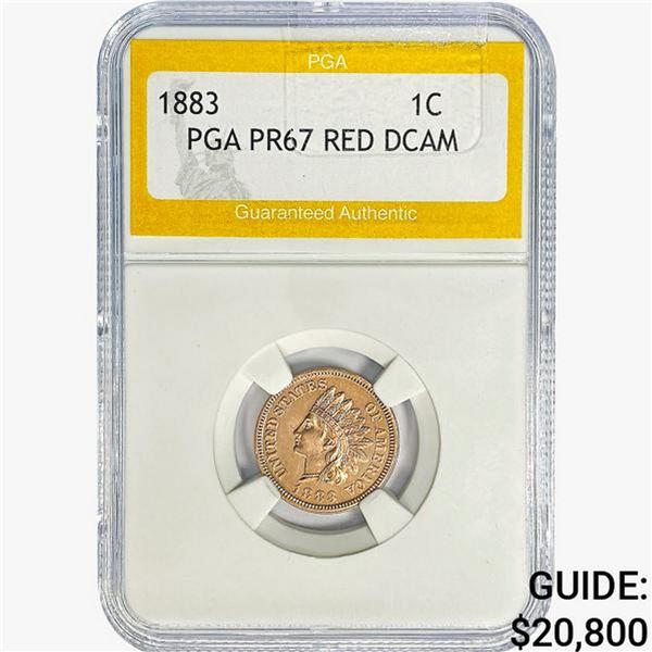 1883 Indian Head Cent PGA PR67 RED DCAM