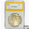 Image 1 : 1935 Silver Peace Dollar PGA MS65