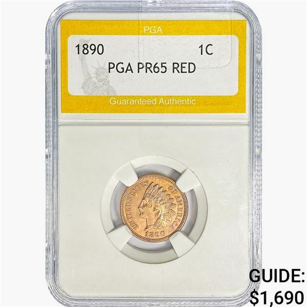 1890 Indian Head Cent PGA PR65 RED