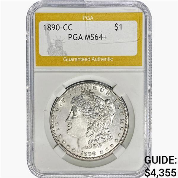 1890-CC Morgan Silver Dollar PGA MS64+