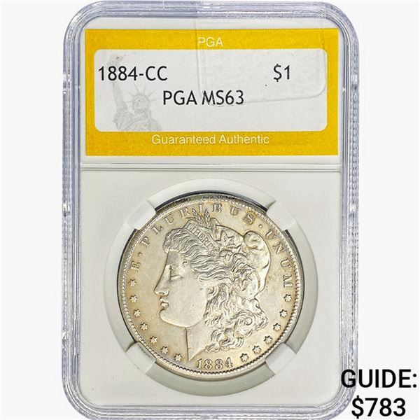 1884-CC Morgan Silver Dollar PGA MS63