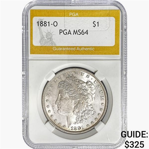 1881-O Morgan Silver Dollar PGA MS64