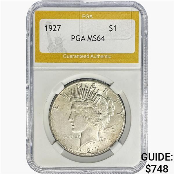 1927 Silver Peace Dollar PGA MS64