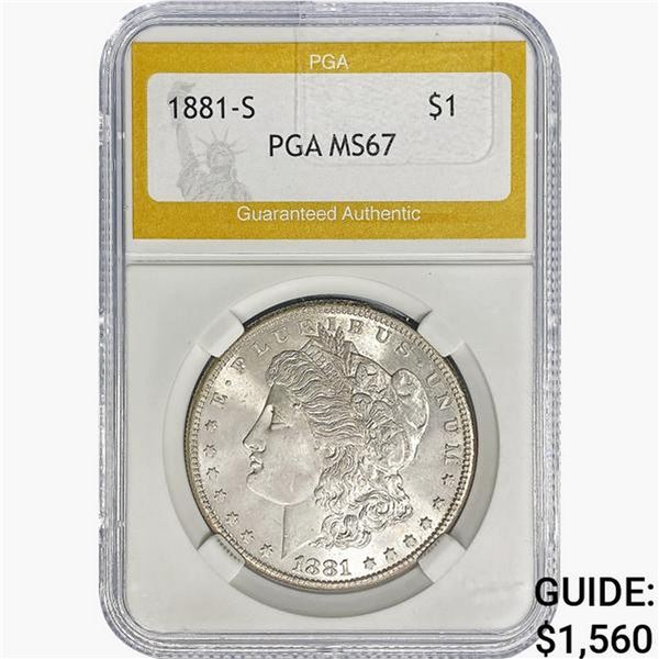1881-S Morgan Silver Dollar PGA MS67