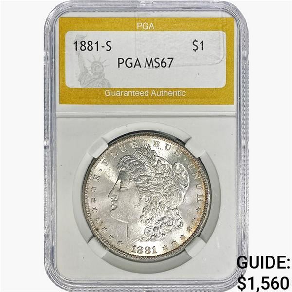 1881-S Morgan Silver Dollar PGA MS67