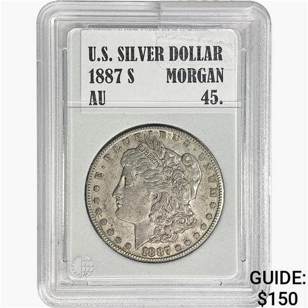 1887-S Morgan Silver Dollar  AU45