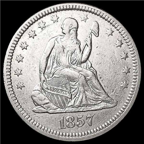 1857 Seated Liberty Quarter NEARLY UNCIRCULATED