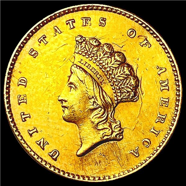 1855 Rare Gold Dollar NEARLY UNCIRCULATED