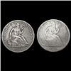 Image 1 : [2] Seated Lib Half Dollars [1861-O, 1877] NICELY