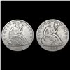 Image 1 : [2] Seated Lib Half Dollars [156-O, 1877-S] NICELY