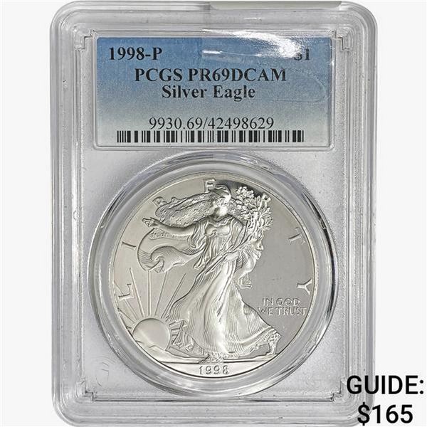 1998-P Silver Eagle PCGS PR69 DCAM