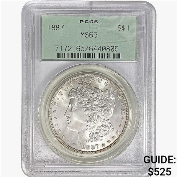 1887 Morgan Silver Dollar PCGS MS65