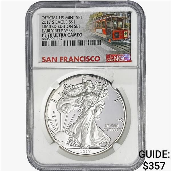 2017-S Silver Eagle NGC PF70 UC, LIMTD. EDITION SE